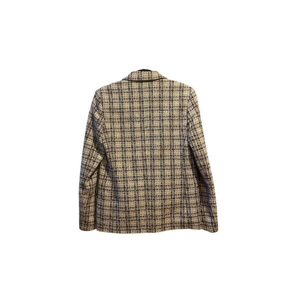 NWT Boss Janka Double Breasted Blazer tweed marshland Green Tartan size 2 - Picture 8 of 15